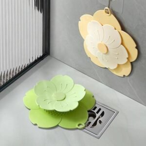 Silicone Flower Shape Drain Hair Catcher for Kitchen and Bathroom Use