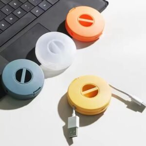 Pack Of 3 Rotatable Data Cable Storage Box,