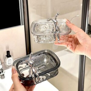 Plastic Rabbit Decor Soap Dish Draining Water
