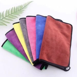Double Sided Microfiber Car Cleaning Towel Cloth Pack Of 3 (Size:60x40)
