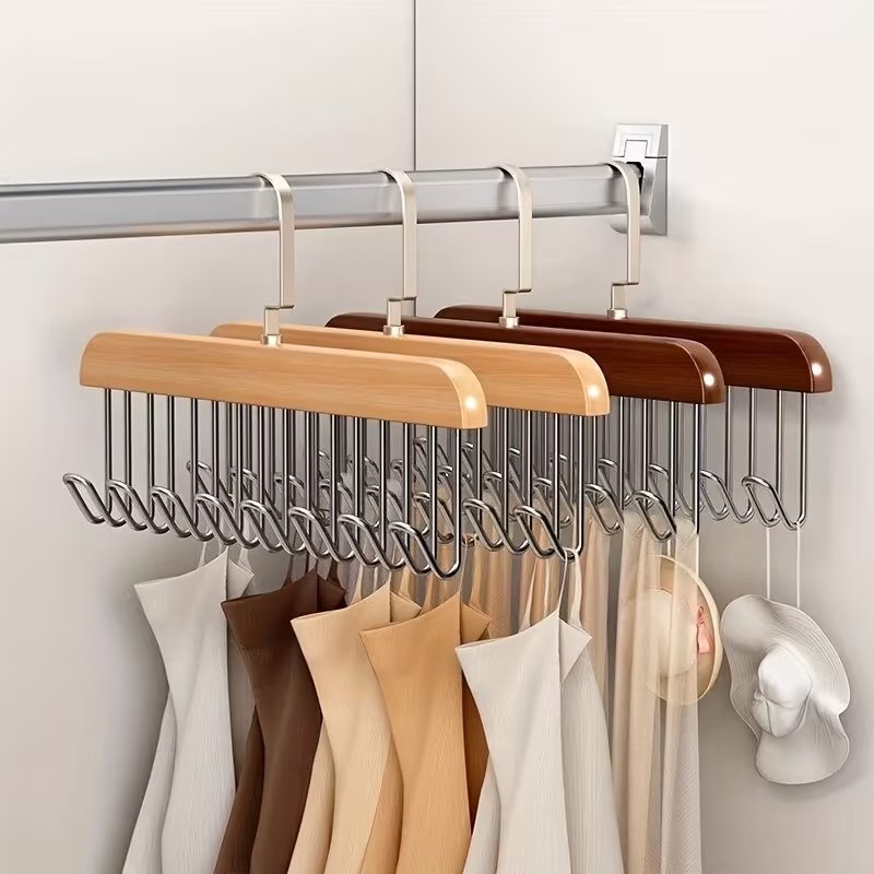 Anti Slip 8 Hook Coat & Scarf Organizer – Space Saving Hanger - Image 3