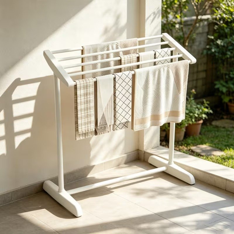 Mobile Towel Rack, Multifunctional Floor Standing Towel Rack