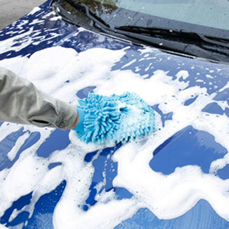 Microfiber Car Cleaning Cloth Towel Gloves Washing Cleaning Anti Scratch Car Washer Random Color - Image 3