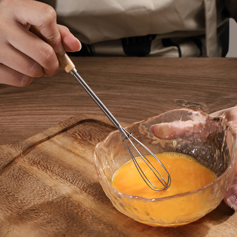 Mini Whisk With Wooden Handle For Effortless Mixing And Blending - Image 2