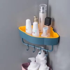 Modern Non-Perforated Wall-Mounted Bathroom Shelf For Corner