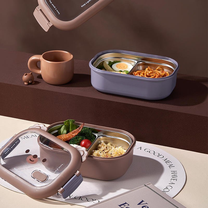 Lunch Box Stainless Steel Double Sided Lock - Image 2