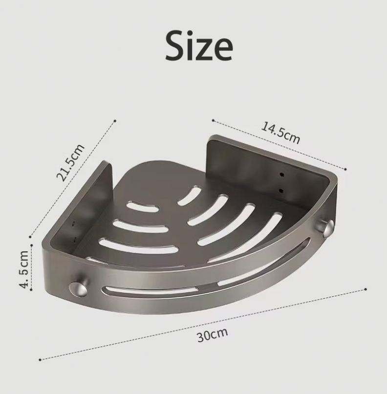 Aluminium Shower Caddy Corner Shelf - Image 3