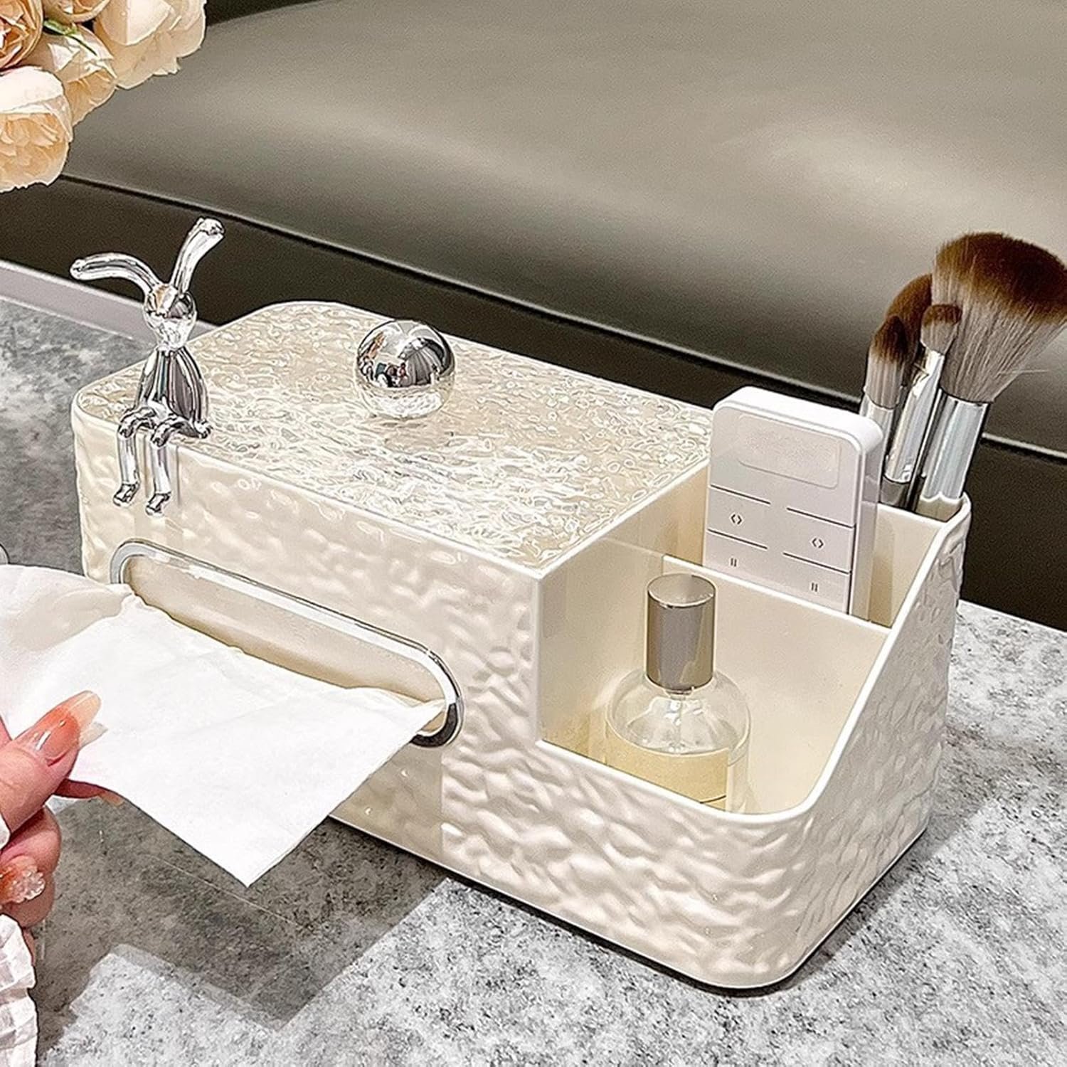Bunny Tissue Box with Compartments - Image 2