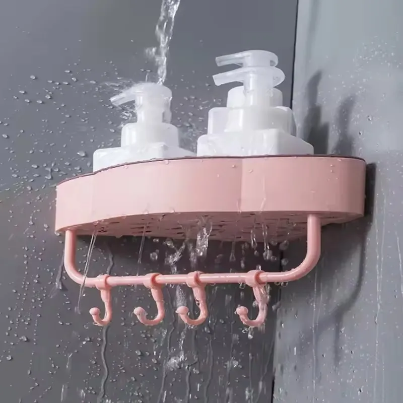 Modern Non-Perforated Wall-Mounted Bathroom Shelf For Corner - Image 3