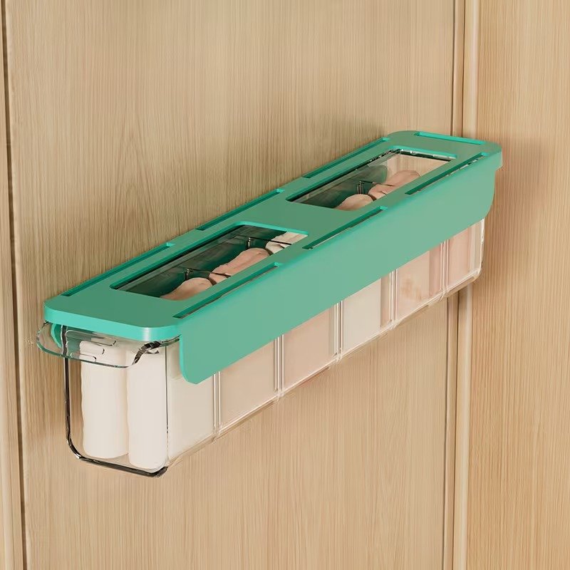 6 Grids Plastic Wall Mounted Under Garments Organizer Wall Hanging - Image 2