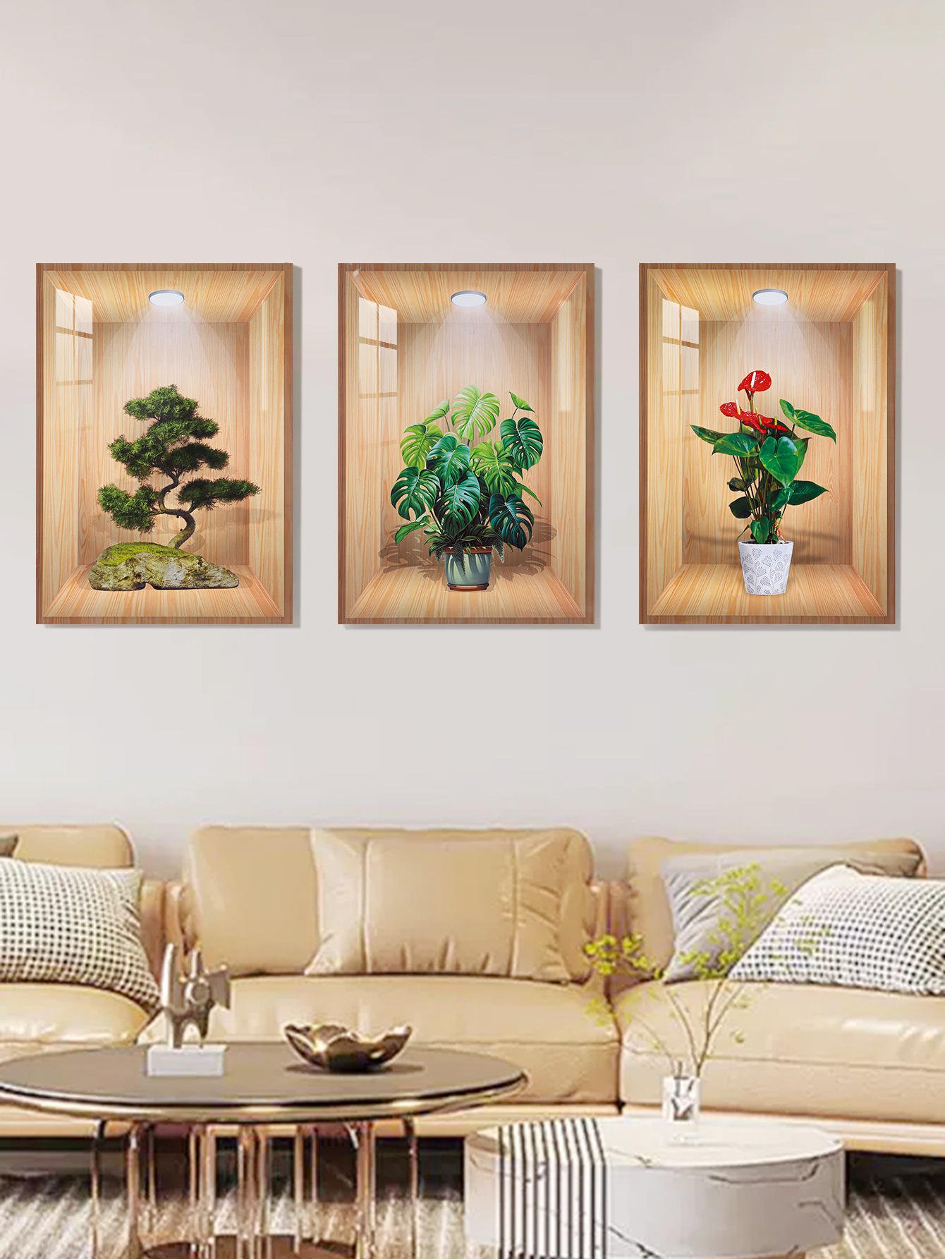3D HOME DECOR FLOWER VASE WALL STICKER - Image 2