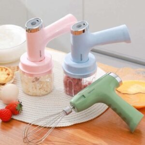 Multi-Functional Rechargeable Wireless Chopper and Beater with 5 Speeds