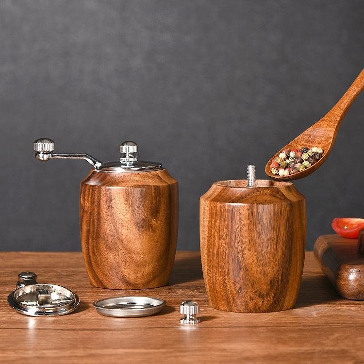 1 Piece Set Solid Wood Salt and Pepper - Image 3