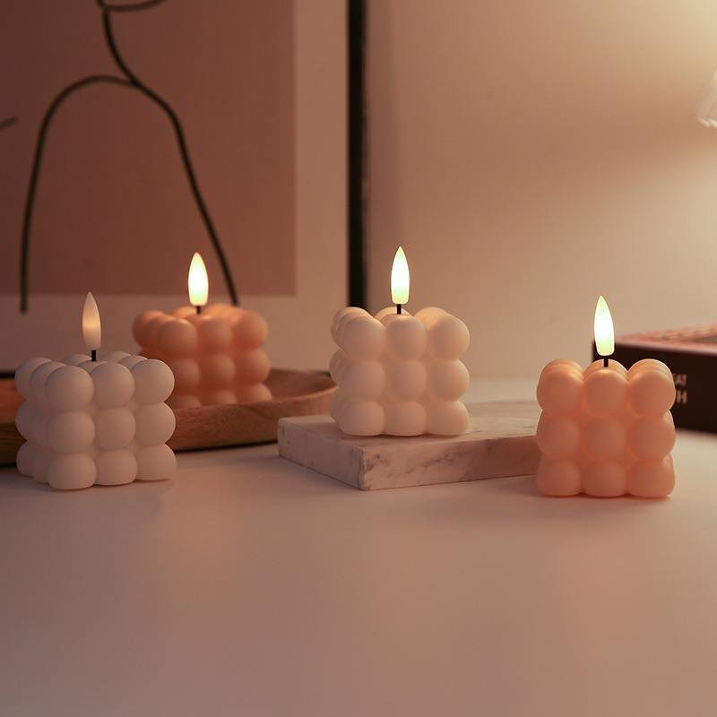 Bubble Silicone Pillar Candle Light - Image 2