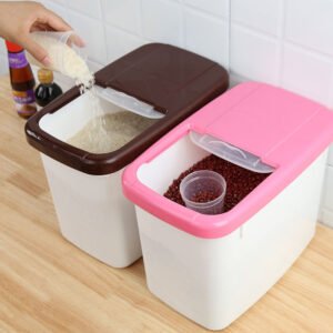 10kg Kgs Plastic Kitchen Rice Grain Cereal Food Dispenser