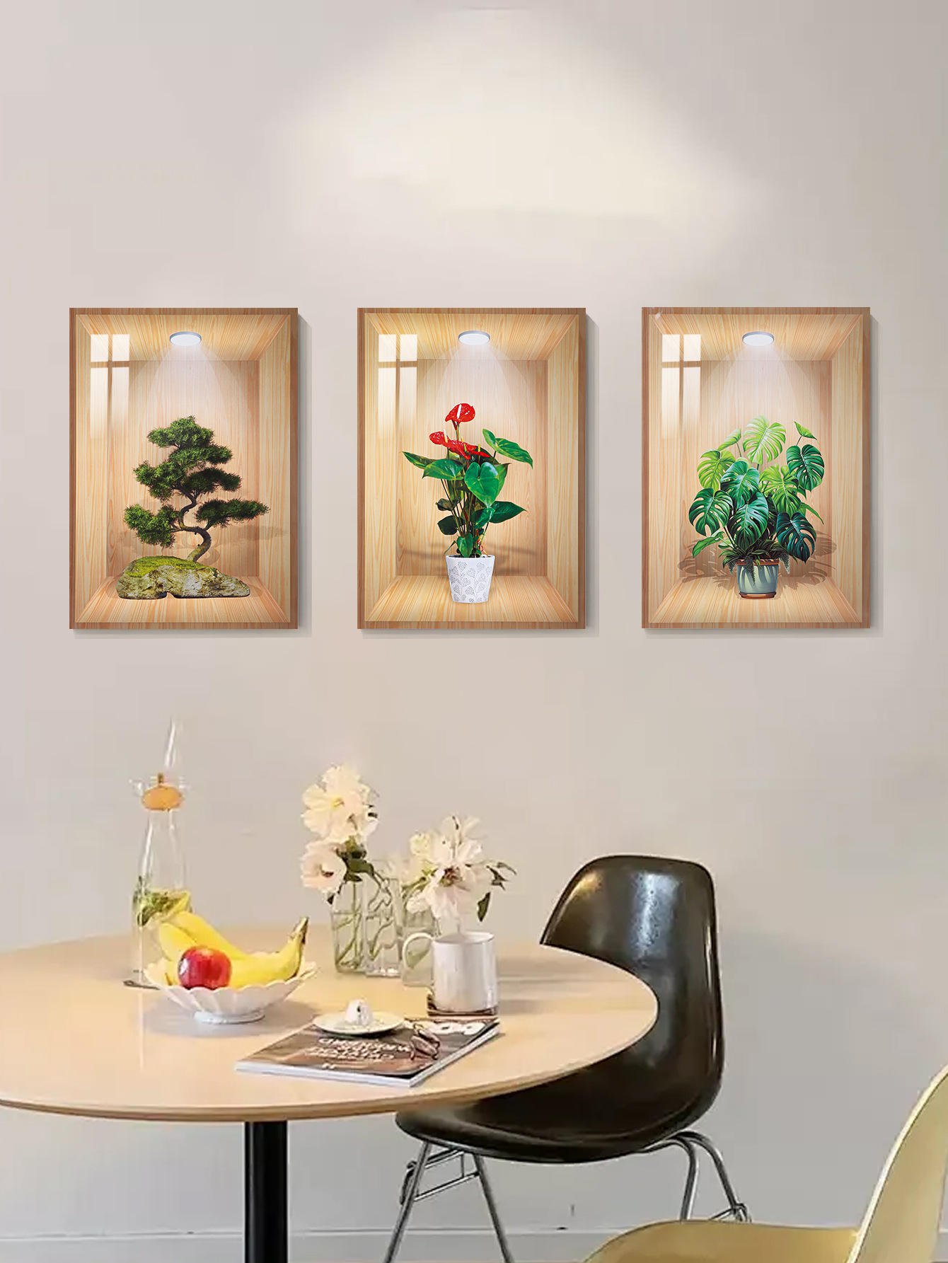 3D HOME DECOR FLOWER VASE WALL STICKER - Image 4