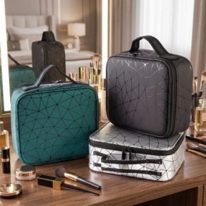 Professional Travel Cosmetics Bag Organizer Suitcase