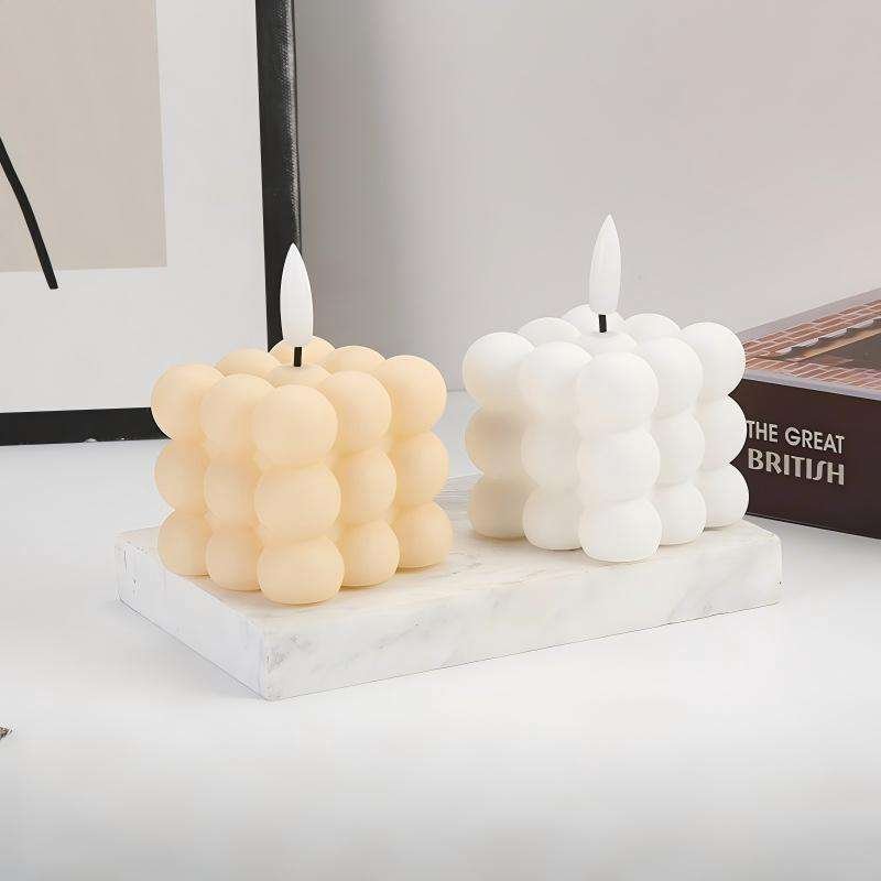 Bubble Silicone Pillar Candle Light - Image 3