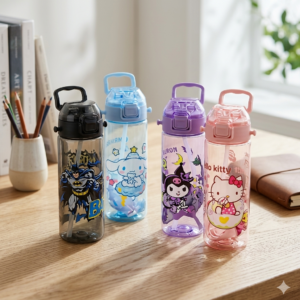 Cute Cartoon Character Kids Sipper Water Bottles