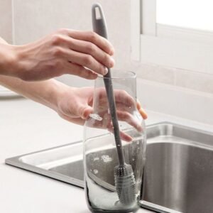 Long Handle Silicone Water Bottle Cleaning Brush Set