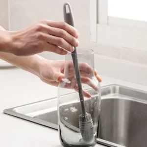Long Handle Silicone Water Bottle Cleaning Brush Set