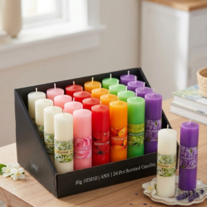 Premium Scented Pillar Candles – Long Lasting Fragrance Candles (Small & Large Sizes Available)