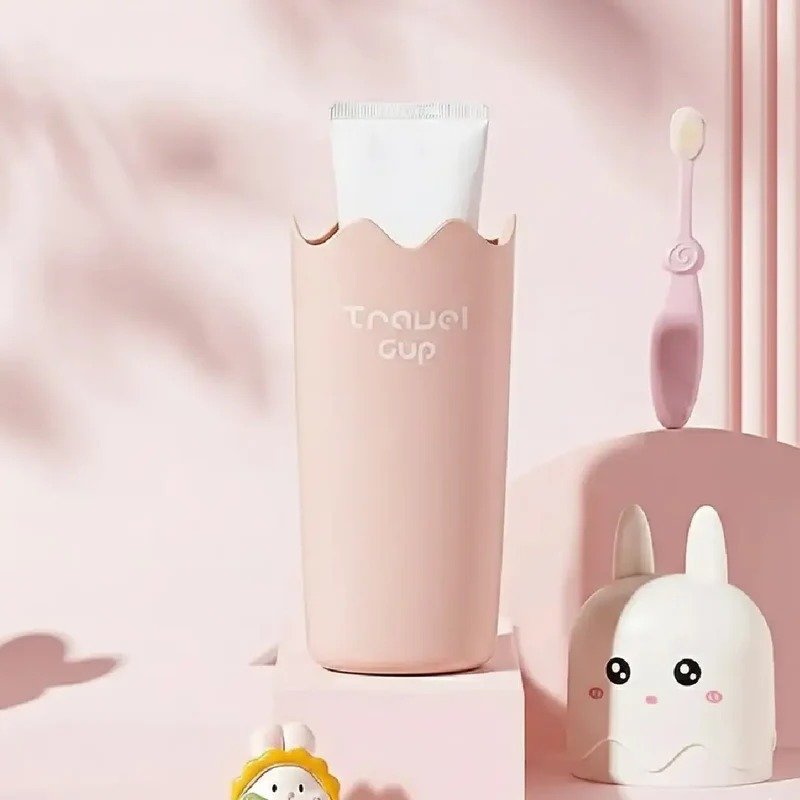 Cute Bunny Travel Cup with Lid – Portable Water Bottle for Kids & Outdoor Use - Image 2