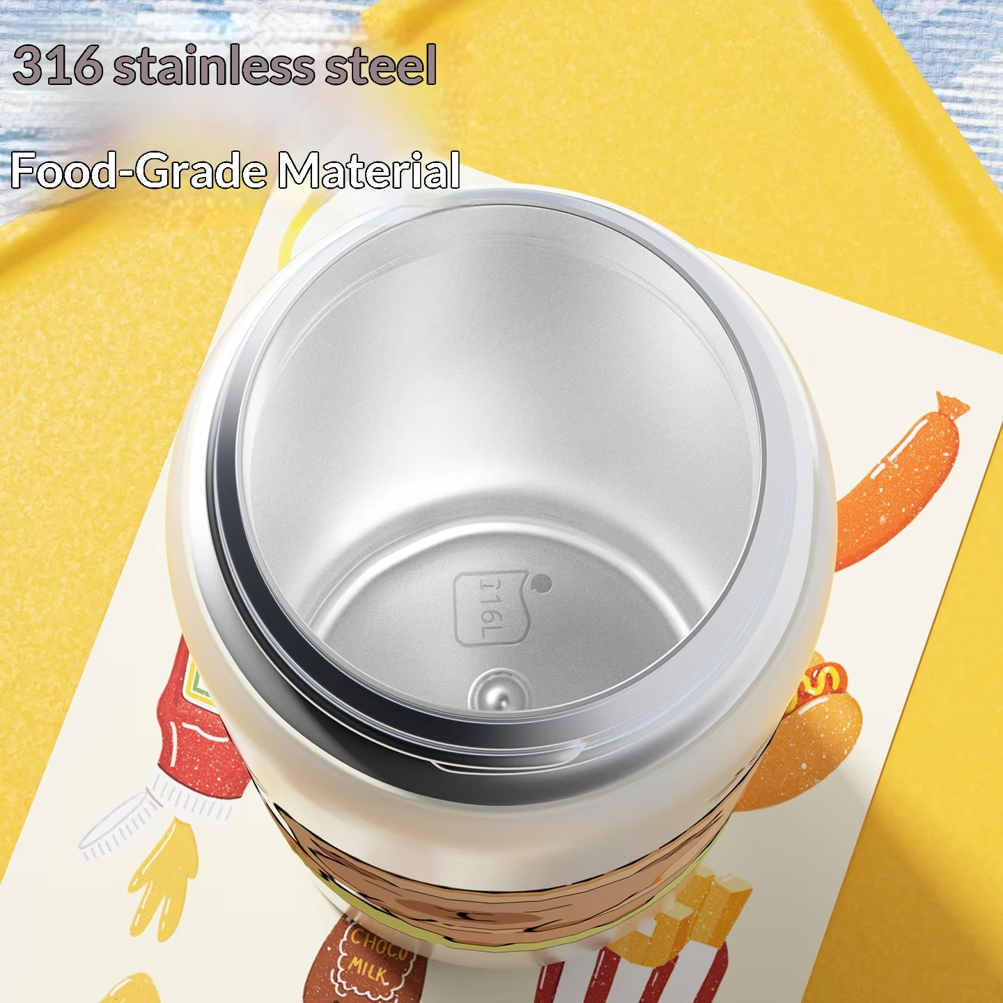 Cute Capybara Stainless Steel Insulated Water Bottle - Image 3