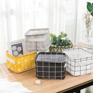 Collapsible Fabric Storage Bins with Handles (Multi-Pattern Set)