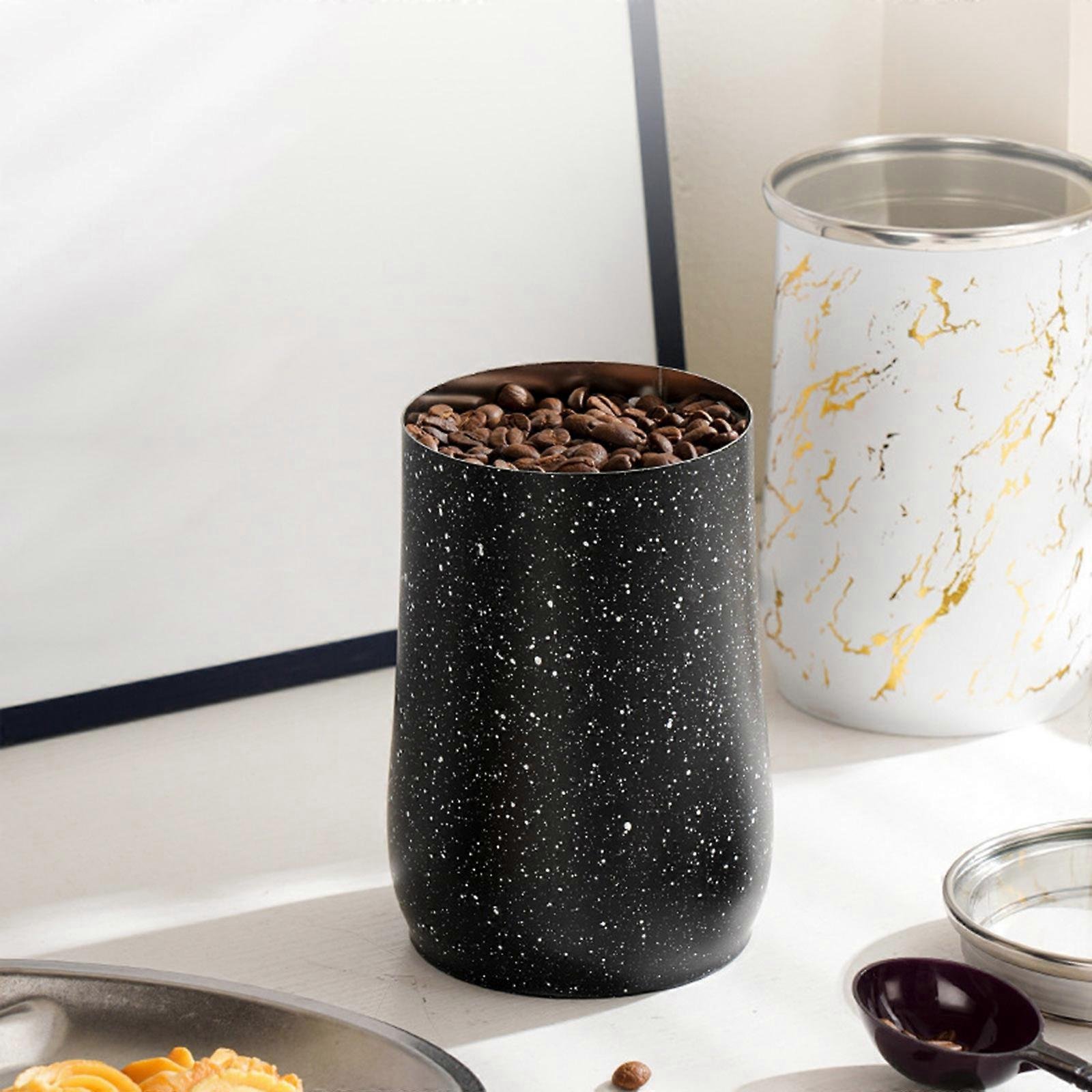 Metal Jar 800 Ml With Plastic Spoon Airtight Storage Container For Kitchen - Image 3