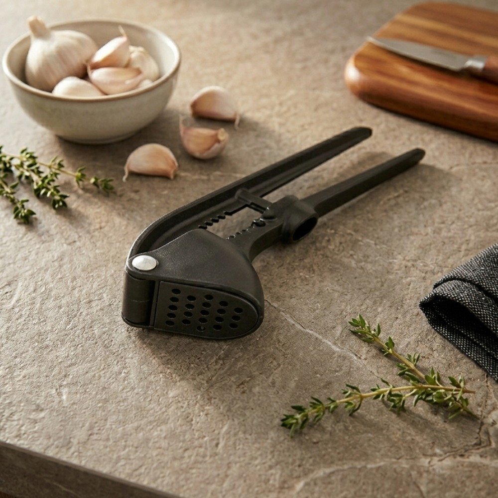 Premium Heavy Duty Cast Aluminum Garlic Press Crusher - Image 3