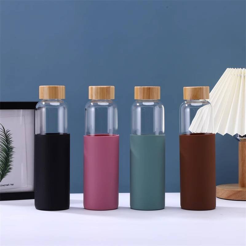 Glass Water Bottle With Silicone Protective Sleeve - Image 4