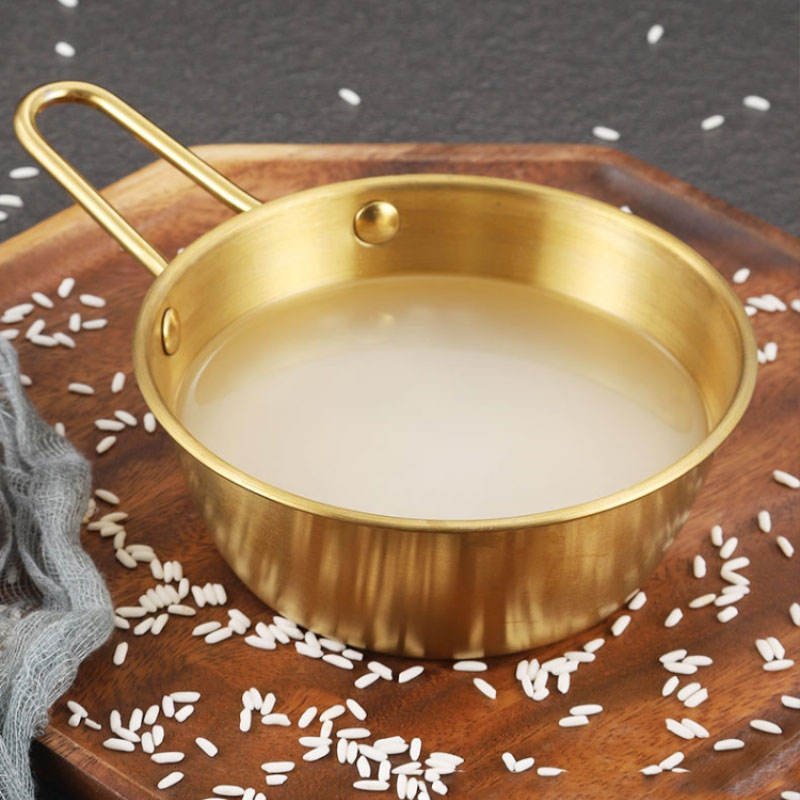 Golden Stainless Steel Bowl With Handle - Image 6