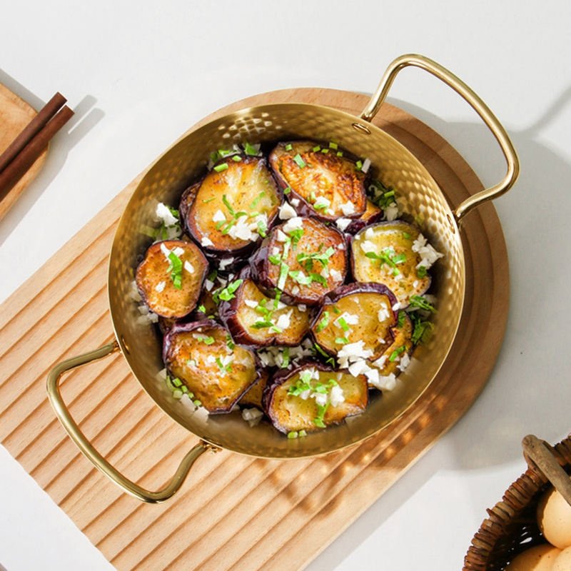 Stainless Steel Korean Ramen Pot, Noodles Seafood Cooking Saucepan, Steel Hotpot Pan - Image 4