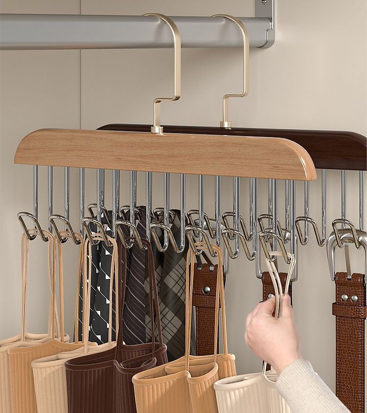 Anti Slip 8 Hook Coat & Scarf Organizer – Space Saving Hanger - Image 4