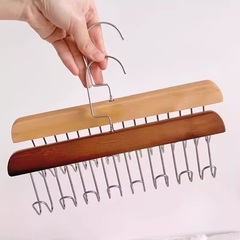 Anti Slip 8 Hook Coat & Scarf Organizer – Space Saving Hanger