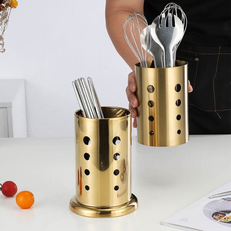 Stainless Steel Golden Chopsticks Cutlery Holder
