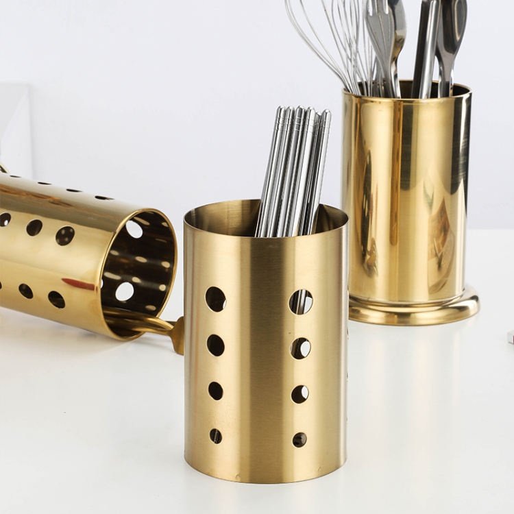Stainless Steel Golden Chopsticks Cutlery Holder - Image 4