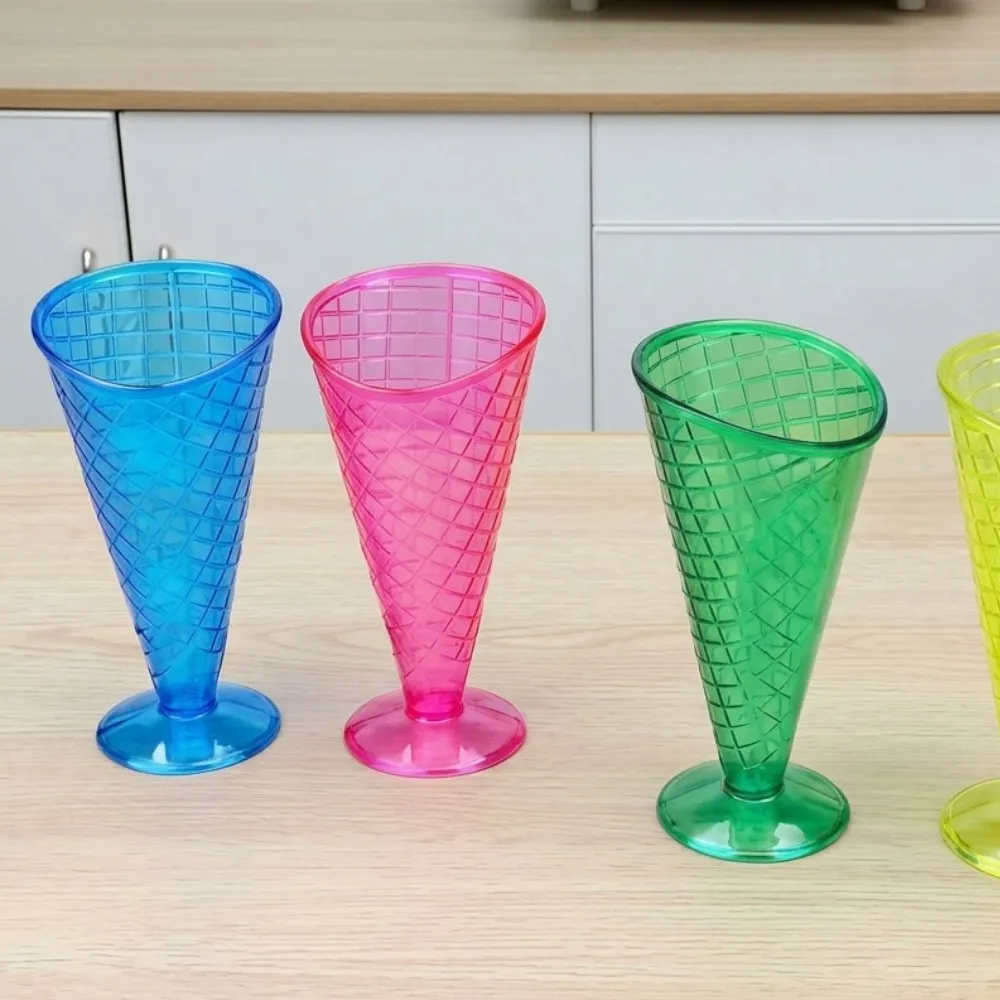 Colorful Plastic Ice Cream Cone Dessert Cups - Image 5