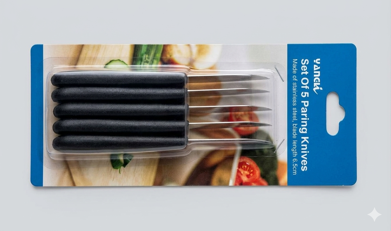 Premium Stainless Steel 5 Piece Paring Knife Set - Image 3