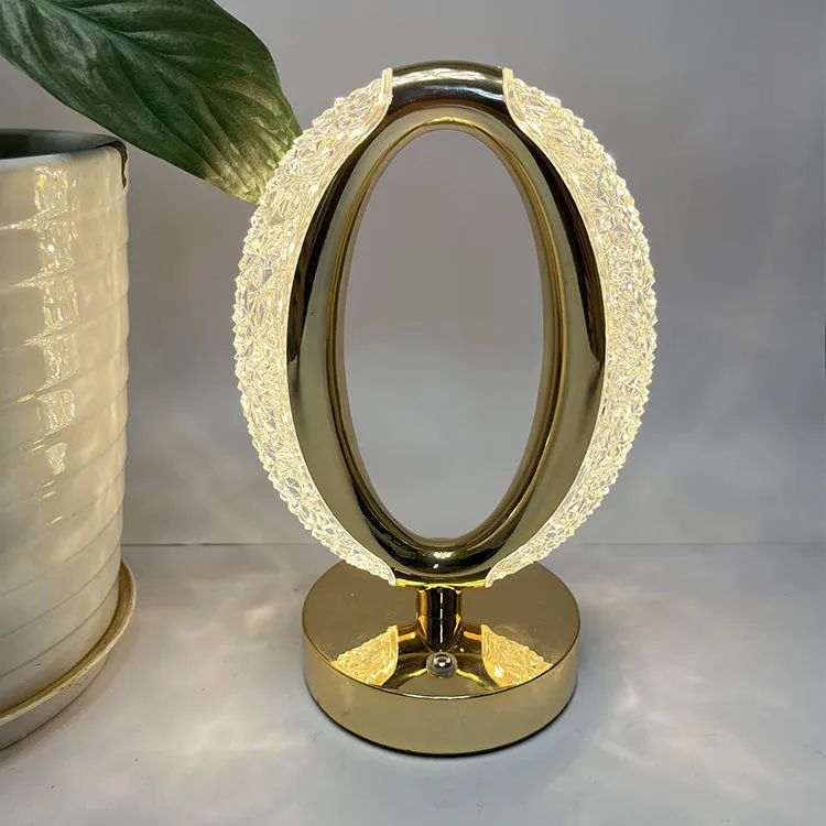 Modern Crystal Luxury Oval LED Desk Lamp - Image 2