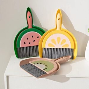 Cute Lemon Shaped Desktop Mini Dustpan Set