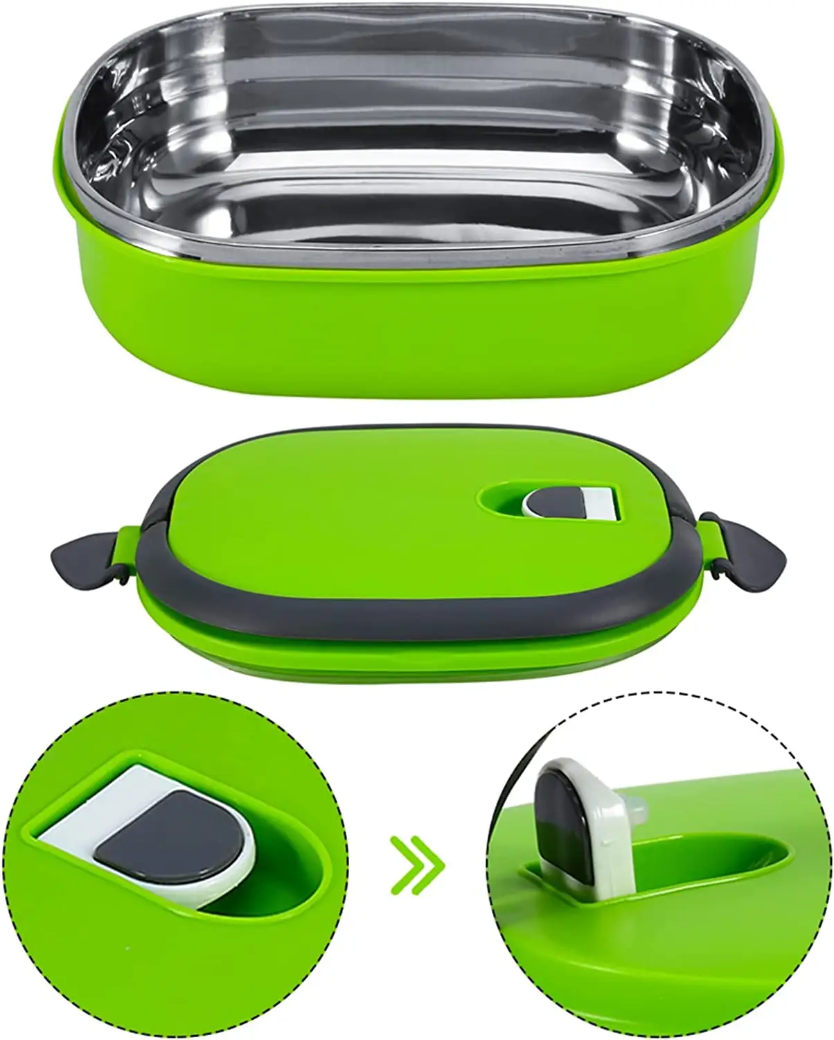 900ml Stainless Steel Insulated Leakproof Lunch Box - Image 3
