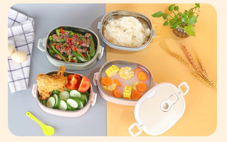 900ml Stainless Steel Insulated Leakproof Lunch Box - Image 4