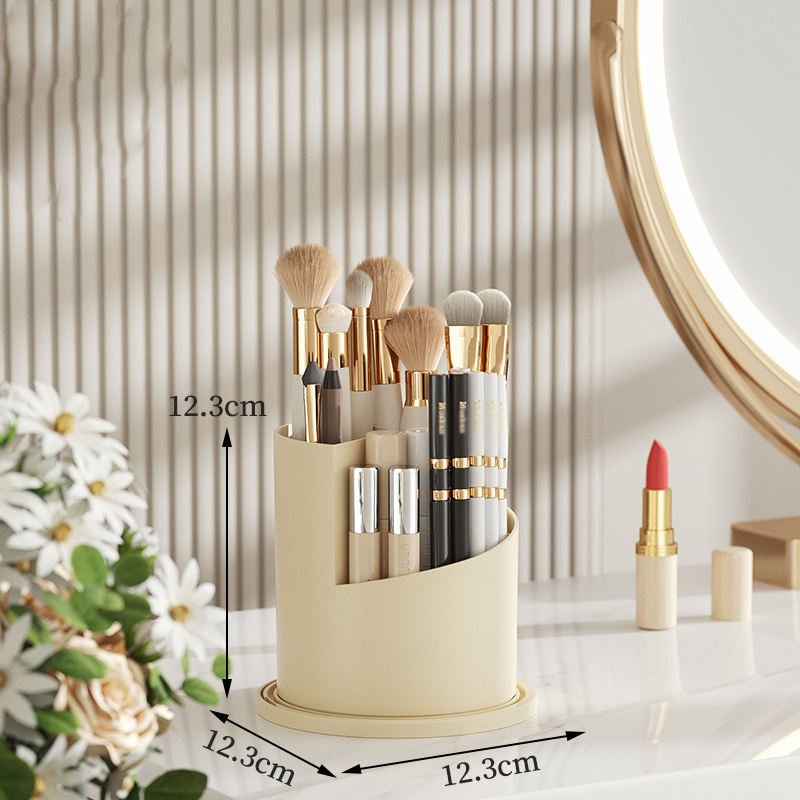 Luxury Rotating Acrylic Makeup Brush Organizer Box - Image 4