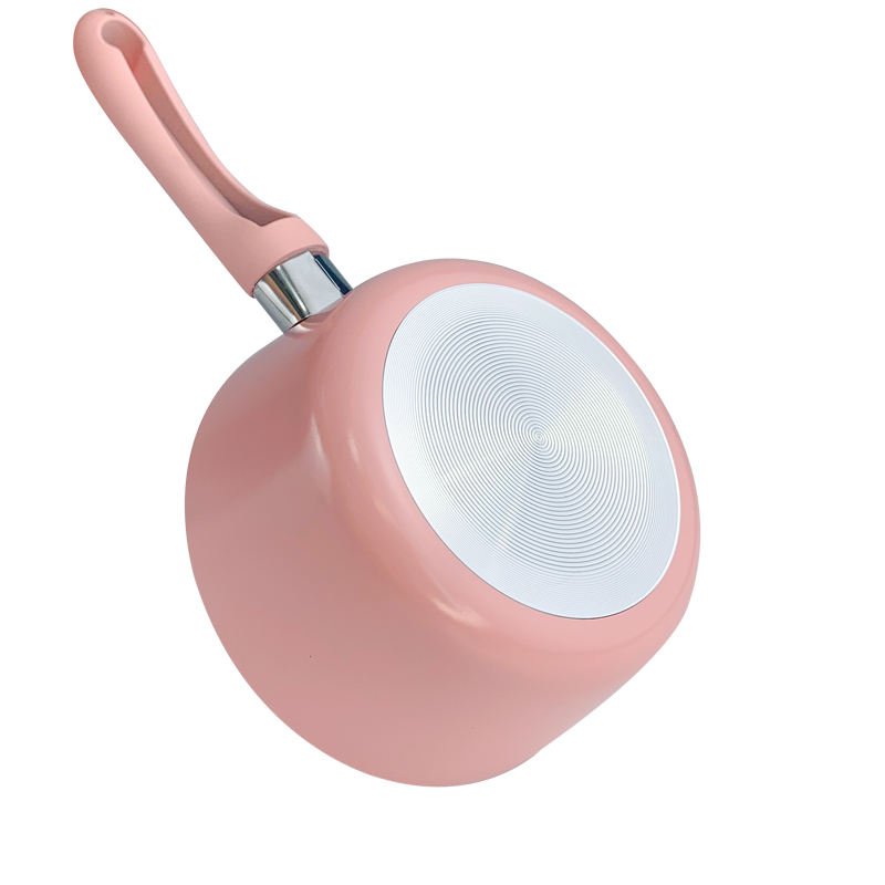 Premium Nonstick Ceramic Pink Saucepan With Ergonomic Handle - Image 3