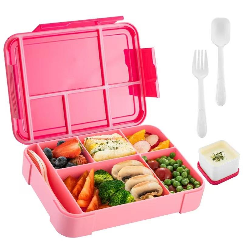 Multi-Compartment Leakproof Plastic Bento Lunch Box Set - Image 3