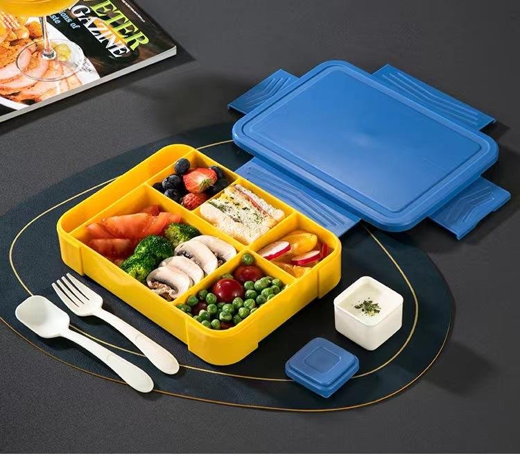 Multi-Compartment Leakproof Plastic Bento Lunch Box Set - Image 2