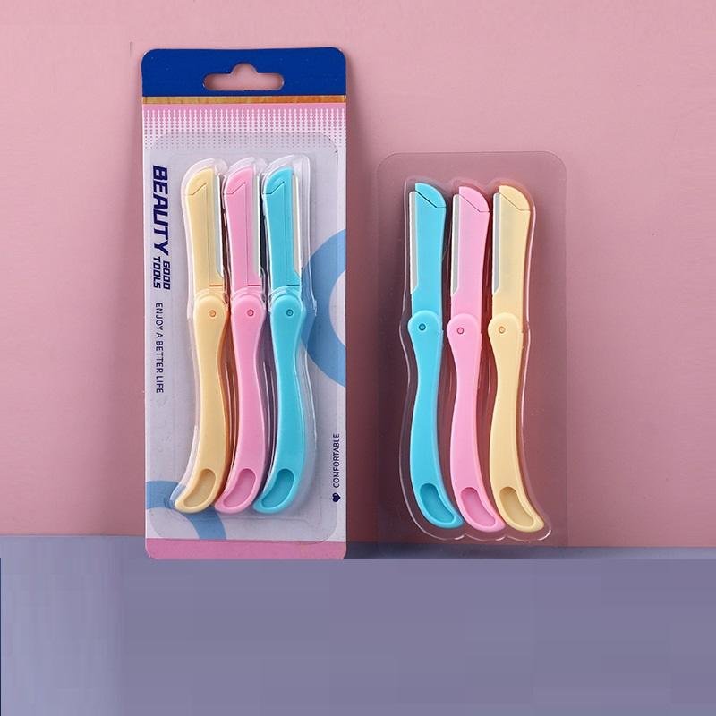 3Pcs Foldable Eyebrow Razor Set Facial Hair Remover