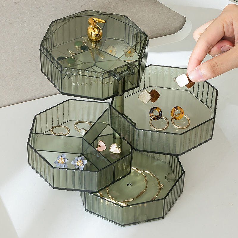 Rotating Multi Layer Jewelry Organizer Storage Box - Image 2